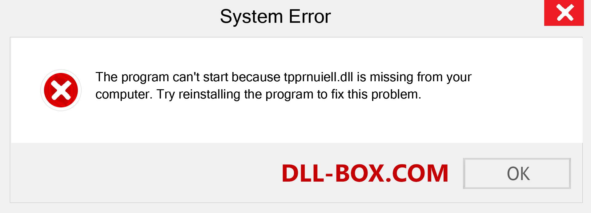  tpprnuiell.dll file is missing?. Download for Windows 7, 8, 10 - Fix  tpprnuiell dll Missing Error on Windows, photos, images