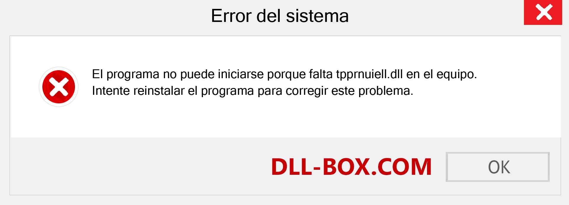 ¿Falta el archivo tpprnuiell.dll ?. Descargar para Windows 7, 8, 10 - Corregir tpprnuiell dll Missing Error en Windows, fotos, imágenes