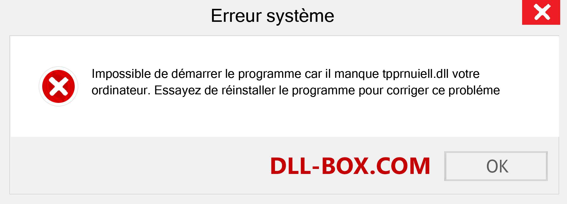 Le fichier tpprnuiell.dll est manquant ?. Télécharger pour Windows 7, 8, 10 - Correction de l'erreur manquante tpprnuiell dll sur Windows, photos, images